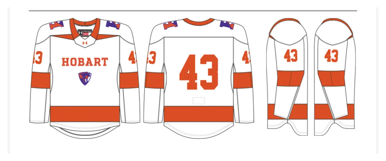 Hobart replica hockey jersey front and back concept