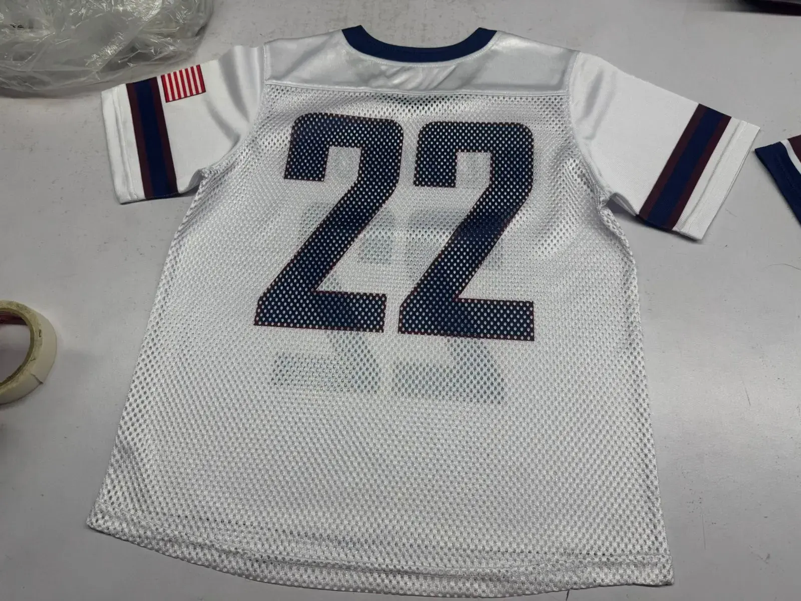 Wallingford white lacrosse jersey back
